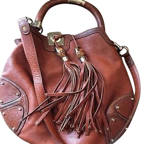 gucci brown leather fringe tassel medium babouska indy hobo bag|Gucci Babouska Bags & Handbags for Women for sale .